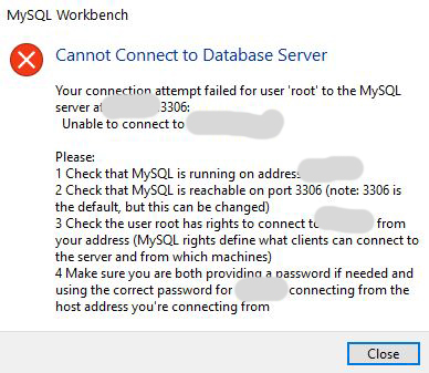 Cannot Connect to Database Server